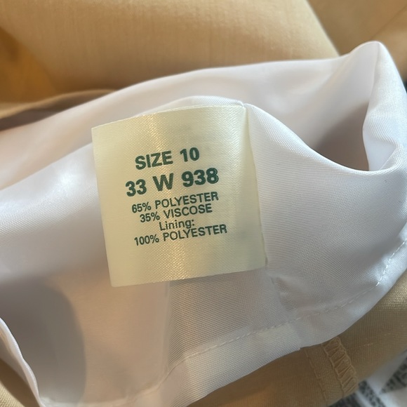 Mode white and beige fitted dress - Picture 4 of 4